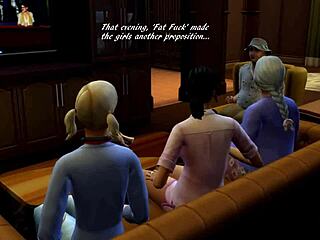 In sims 4, big ass black babe gets fucked in interracial orgy! 😍