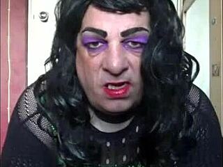 Sissy Crossdresser Shoots Load After Masturbation