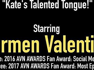 Lesbian Lover Carmen Valentina Eats Kate England's Shaved Pussy