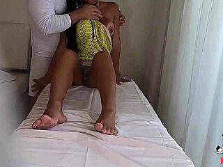 Hot Latina Sneaks Away for Tantric Massage Fuck