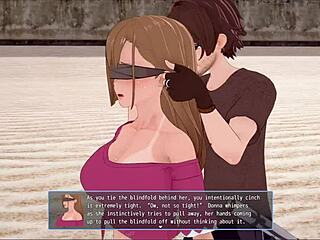 harem rpg remastered donna gets double action with blindfolded ralph in wild game