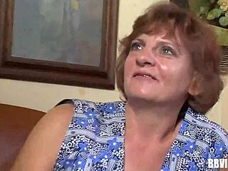 Dirty German mature whore sucks and fucks cock in hardcore scene