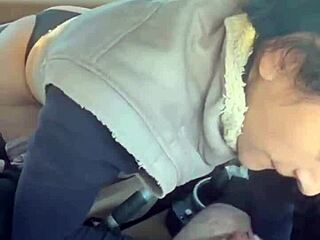 He Admires Her Perfect Ass While She Sucks His Cock to Cumshot