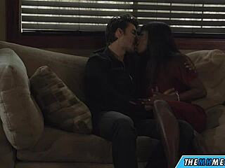 Cute black girl enjoys romantic sensual sex