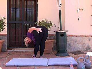 Busty BBW Yoga Workout.