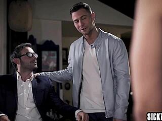 Confused Busty Milf Overwhelmed by Perverted Group