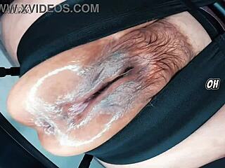 Wow! Buttery Turkish slut with gaping hairy cunt on display!