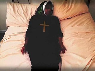 Nun in threesome with two priests gets face fucked