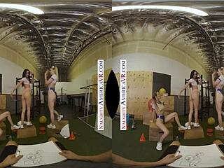 naughty america girls surprise trainer with group fun 😏