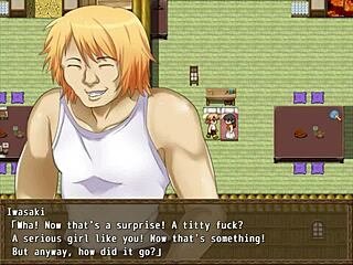 Minako cheats in English hentai game 5.