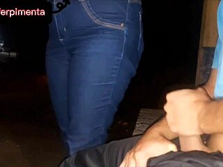 Seriously, I’m riskin’ it... stickin’ my cock near this young chick at the bus stop, how’s she gonna react?