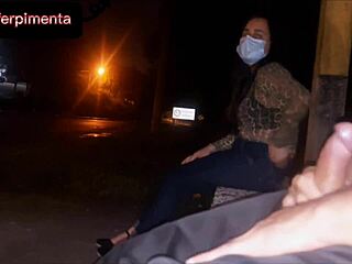 Seriously, I’m riskin’ it... stickin’ my cock near this young chick at the bus stop, how’s she gonna react?