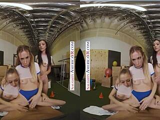 naughty america girls surprise trainer with group fun 😏