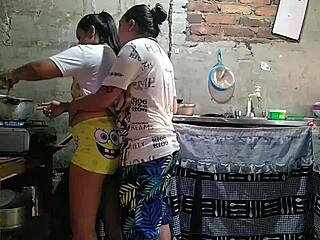 While Cooking Lunch, Horny Paula Grabs My Ass and Licks It Deep