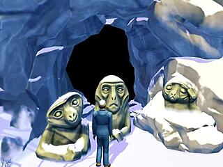 Evil snow queen gets humbled by cock