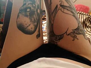 horny babe goes wild with a big dildo for self-pleasure