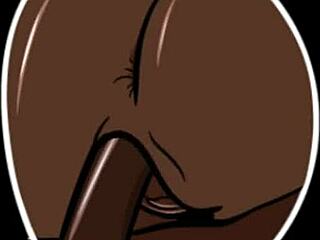 hey, watch this horny nigerian teen suck and fuck a thug in public