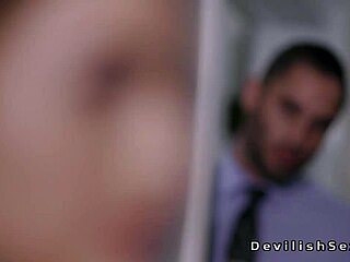 Yo, this hot babe banging the handsome dean in his office tho 🔥