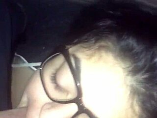 big cock cums all over mami glasses