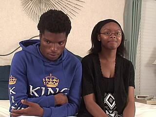 Ebony chick enjoys muff diving before hard fuck