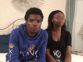 Ebony chick enjoys muff diving before hard fuck