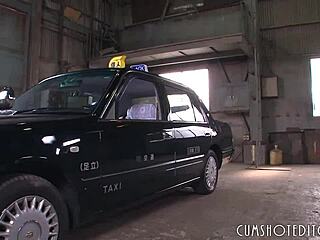 Submissive Japanese Teen Eating Cum in Public Car
