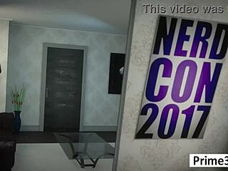 Большая жопа фута с огромным членом дразнит в горячей анимации с спермой от Prime3DX