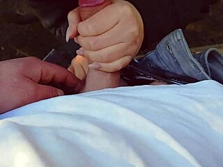 hot milf pulls panties up full of cum