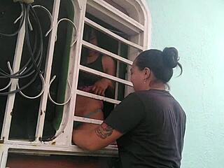 Hot Damn, Watch These Sexy Morenas Lick Pussy by the Roadside! Who Cares About the Public?!