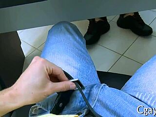 sexy gay fellows engage in intimate activities