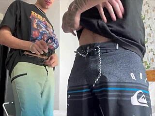 Boy from app fucks the newbie in brazilian gay blowjob scenes