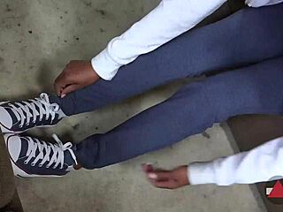 Submissive Model Forced to Flash Her Tight Ass in Close-Up