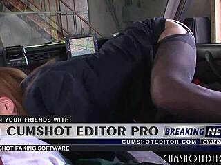 Submissive Japanese Teen Eating Cum in Public Car