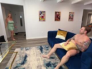 Milf Stepmom and Stepdaughter Share Hot Boyfriend Steve Rickz's Big Cock in Steamy Action