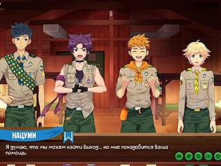Russian Voice Acting in Game Friends Camp Episode 22 Featuring Gay Twinks and Hentai Elements