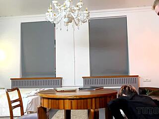 Hey, Tutor4K Prankster Hides Glasses and Bangs Mature Lady Nice