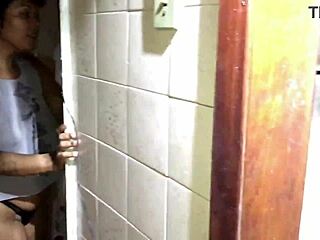 Spying on guy in bath