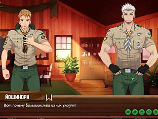Russian Voice Acting in Game Friends Camp Episode 22 Featuring Gay Twinks and Hentai Elements