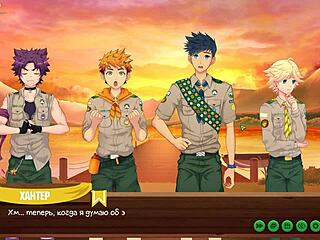 Russian Voice Acting in Game Friends Camp Episode 22 Featuring Gay Twinks and Hentai Elements