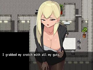 Monster Cock Cums on Thighs in Public Nympho Village!