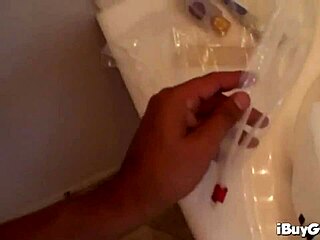 lingerie teen denice k sucks hard cock close-up