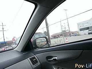 cute brunette teen's ass jizzed by big black cock in hardcore interracial