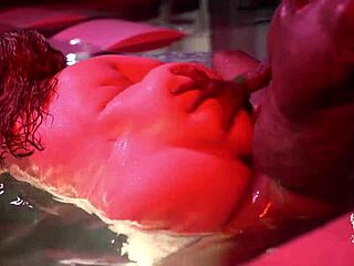 bbw hotwife kinky katie gets bbc hot tub wax down while away on vacation, tight pussy wet bath interracial missionary