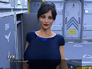 stranded in space, this big tits milf just wants to chat with me