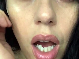 Latina goddess says, 'Jerk off for me, stroke that cock until you cum all over my tits'