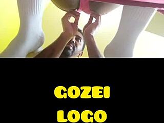 Did two guys hook up after gym stares? They banged hard at her place with a creampie!