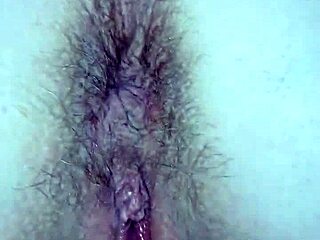shaved pussy masterbated to cumshot orgasm in maledom scene. hairless and intense.