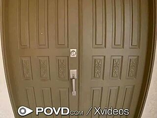 Flirtatious student receives blowjob and doggystyle education.