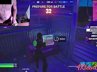 A hot couple from Brazil and Germany plays Fortnite's nude fighting mode.