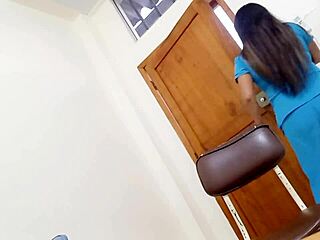 shameless latina nurse masturbates in hospital, craving hard fucking